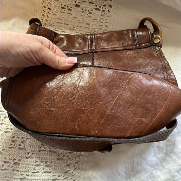 Fossil Messenger Bag Brown Crossbody - Picture 3 of 5